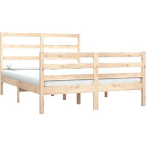 Bed Frame without Mattress Solid Wood Pine 135x190 cm Double Double Vidaxl Bed Frame without Mattress Solid Wood Pine 135x190 cm Double Double Vidaxl