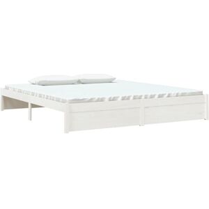 Vidaxl - Bed Frame without Mattress White Solid Wood 180x200 cm Super King Vidaxl - Bed Frame without Mattress White Solid Wood 180x200 cm Super King