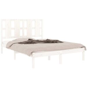 Bed Frame without Mattress White 120x200 cm Solid Wood Pine vidaXL Bed Frame without Mattress White 120x200 cm Solid Wood Pine vidaXL