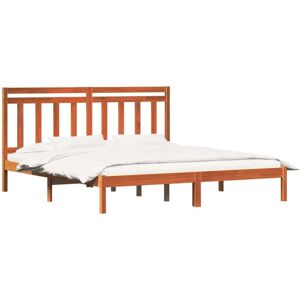 Bed Frame with Headboard Wax Brown 180 x 200 cm Solid Pine Wood vidaXL Bed Frame with Headboard Wax Brown 180 x 200 cm Solid Pine Wood vidaXL