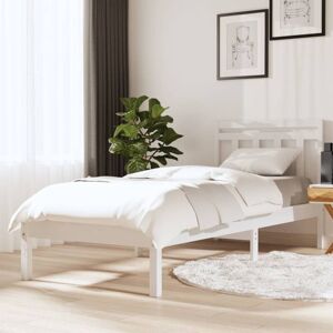 3100580 Bed Frame without Mattress White Solid Wood 100x200 cm (810008+814080) vidaXL 3100580 Bed Frame without Mattress White Solid Wood 100x200 cm (810008+814080) vidaXL
