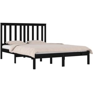 Vidaxl - 3103867 Bed Frame without Mattress Black Solid Wood 200x200 cm (810041+818544) Vidaxl - 3103867 Bed Frame without Mattress Black Solid Wood 200x200 cm (810041+818544)