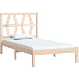 Bed Frame without Mattress Solid Wood Single vidaXL Bed Frame without Mattress Solid Wood Single vidaXL