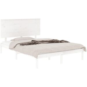 Bed Frame without Mattress White 140x200 cm Solid Wood Pine vidaXL Bed Frame without Mattress White 140x200 cm Solid Wood Pine vidaXL