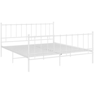 Bed Frame without Mattress White Metal 140x200 cm Vidaxl Bed Frame without Mattress White Metal 140x200 cm Vidaxl