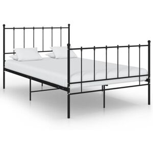 Bed Frame without Mattress Black Metal 120x200 cm Vidaxl Bed Frame without Mattress Black Metal 120x200 cm Vidaxl