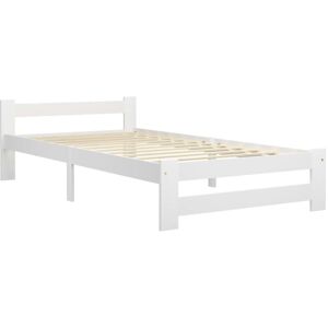 Vidaxl - Bed Frame without Mattress White Solid Pine Wood 100x200 cm Vidaxl - Bed Frame without Mattress White Solid Pine Wood 100x200 cm
