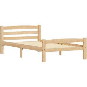 Bed Frame without Mattress Solid Pinewood 100x200 cm Vidaxl Bed Frame without Mattress Solid Pinewood 100x200 cm Vidaxl