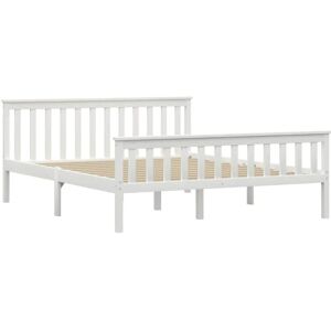 Bed Frame without Mattress White Solid Pinewood 160x200 cm Vidaxl Bed Frame without Mattress White Solid Pinewood 160x200 cm Vidaxl