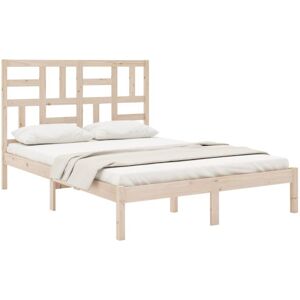 Bed Frame without Mattress Solid Wood 120x190 cm Small Double vidaXL Bed Frame without Mattress Solid Wood 120x190 cm Small Double vidaXL