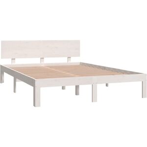 Bed Frame without Mattress White Solid Wood Pine 140x200cm Vidaxl Bed Frame without Mattress White Solid Wood Pine 140x200cm Vidaxl