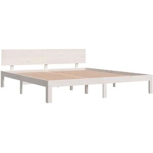 Bed Frame without Mattress White 180x200cm Super King Size vidaXL Bed Frame without Mattress White 180x200cm Super King Size vidaXL