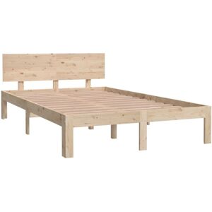 Bed Frame without Mattress Solid Wood Pine 120x200cm vidaXL Bed Frame without Mattress Solid Wood Pine 120x200cm vidaXL