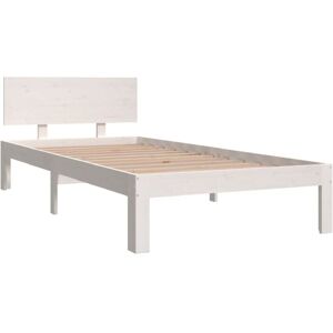 Bed Frame without Mattress White Solid Wood Pine 90x200cm Vidaxl Bed Frame without Mattress White Solid Wood Pine 90x200cm Vidaxl