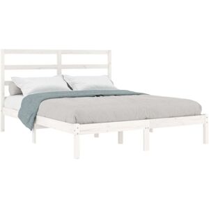 Bed Frame without Mattress White 160x200 cm Solid Wood Pine vidaXL Bed Frame without Mattress White 160x200 cm Solid Wood Pine vidaXL