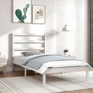 Bed Frame without Mattress White 90x200 cm Solid Wood Pine vidaXL Bed Frame without Mattress White 90x200 cm Solid Wood Pine vidaXL