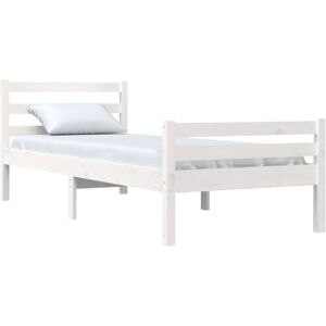 Bed Frame without Mattress White Solid Wood 100x200 cm Vidaxl Bed Frame without Mattress White Solid Wood 100x200 cm Vidaxl
