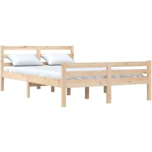 Bed Frame without Mattress Solid Wood 140x190 cm Vidaxl Bed Frame without Mattress Solid Wood 140x190 cm Vidaxl