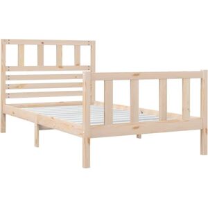 Bed Frame without Mattress Single Solid Wood vidaXL Bed Frame without Mattress Single Solid Wood vidaXL