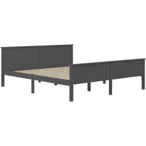 vidaXL Solid Wood Pine Bed Frame - 200x200 cm - Supportive and Rustic Bedstead vidaXL Solid Wood Pine Bed Frame - 200x200 cm - Supportive and Rustic Bedstead