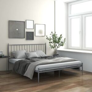 Bed Frame without Mattress Grey Metal 200x200 cm Vidaxl Bed Frame without Mattress Grey Metal 200x200 cm Vidaxl