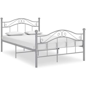 Bed Frame without Mattress Grey Metal 120x200 cm Vidaxl Bed Frame without Mattress Grey Metal 120x200 cm Vidaxl