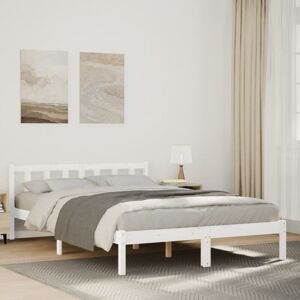 Vidaxl - Extra Long Bed Frame without Mattress White 160x210 cm Solid Wood Pine Vidaxl - Extra Long Bed Frame without Mattress White 160x210 cm Solid Wood Pine