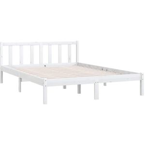 810093 Bed Frame without Mattress White Solid Wood 160x200 cm vidaXL 810093 Bed Frame without Mattress White Solid Wood 160x200 cm vidaXL
