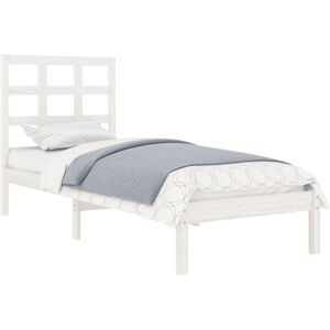 Bed Frame without Mattress White 90x190 cm Single Solid Wood vidaXL Bed Frame without Mattress White 90x190 cm Single Solid Wood vidaXL