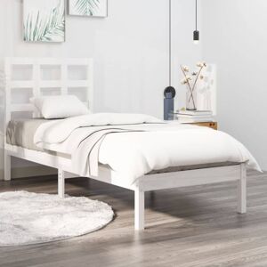 Bed Frame without Mattress White 75x190 cm Small Single Solid Wood Vidaxl Bed Frame without Mattress White 75x190 cm Small Single Solid Wood Vidaxl