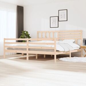 vidaXL Solid Wood Bed Frame - 200x200 cm Bedstead Bedroom Decor vidaXL Solid Wood Bed Frame - 200x200 cm Bedstead Bedroom Decor