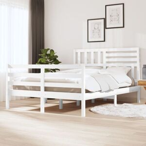 Bed Frame without Mattress White Solid Wood 140x200 cm Vidaxl Bed Frame without Mattress White Solid Wood 140x200 cm Vidaxl