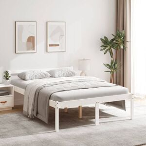 Senior Bed without Mattress White 120x190cm Small Double vidaXL Senior Bed without Mattress White 120x190cm Small Double vidaXL