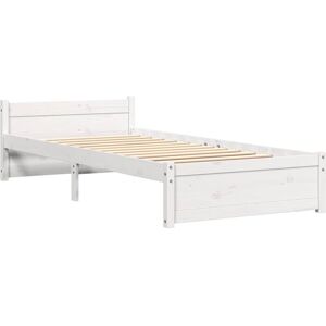 Bed Frame without Mattress White Solid Wood 90x190 cm Single Single Vidaxl Bed Frame without Mattress White Solid Wood 90x190 cm Single Single Vidaxl