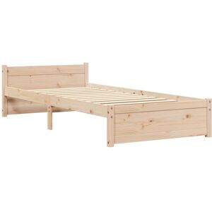 vidaXL Solid Wood Bed Frame - 90x200 cm, Rustic, Stable vidaXL Solid Wood Bed Frame - 90x200 cm, Rustic, Stable