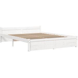 Bed Frame without Mattress White Solid Wood 160x200 cm Vidaxl Bed Frame without Mattress White Solid Wood 160x200 cm Vidaxl