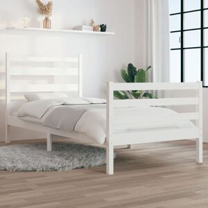 Bed Frame without Mattress Solid Wood Pine 100x200 cm White Vidaxl Bed Frame without Mattress Solid Wood Pine 100x200 cm White Vidaxl