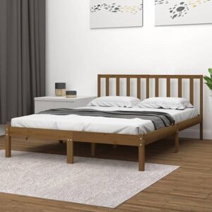 Vidaxl - Bed Frame without Mattress Honey Brown Solid Wood Pine 200x200 cm Vidaxl - Bed Frame without Mattress Honey Brown Solid Wood Pine 200x200 cm