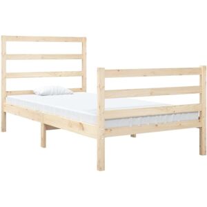 Bed Frame without Mattress Solid Wood Single vidaXL Bed Frame without Mattress Solid Wood Single vidaXL