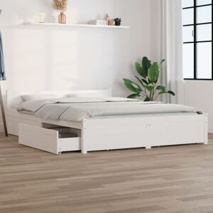 Bed Frame without Mattress with Drawers White 160x200 cm Vidaxl Bed Frame without Mattress with Drawers White 160x200 cm Vidaxl