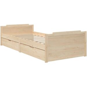 Bed Frame without Mattress Solid Wood Pine 90x200 cm Vidaxl Bed Frame without Mattress Solid Wood Pine 90x200 cm Vidaxl