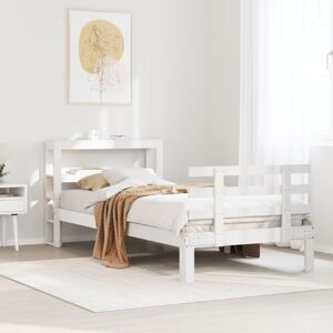 Vidaxl - Bed Frame with Headboard without Mattress White 90x190 cm Single Vidaxl - Bed Frame with Headboard without Mattress White 90x190 cm Single