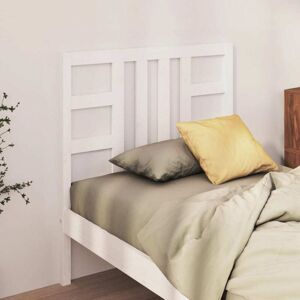 vidaXL White Bed Headboard 106x4x100 cm Solid Pine Decor - Bed Headboard vidaXL White Bed Headboard 106x4x100 cm Solid Pine Decor - Bed Headboard