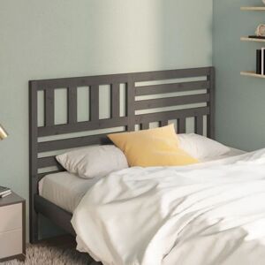 Bed Headboard Grey 166x4x100 cm Solid Wood Pine Vidaxl Bed Headboard Grey 166x4x100 cm Solid Wood Pine Vidaxl