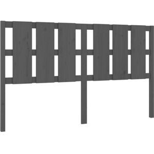 Bed Headboard Grey 185.5x4x100 cm Solid Wood Pine Vidaxl Bed Headboard Grey 185.5x4x100 cm Solid Wood Pine Vidaxl