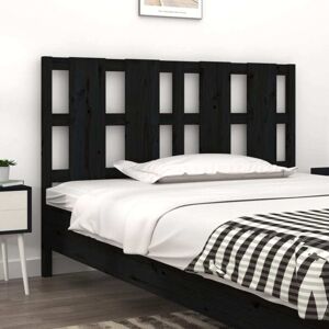 Bed Headboard Black 125.5x4x100 cm Solid Wood Pine Vidaxl Bed Headboard Black 125.5x4x100 cm Solid Wood Pine Vidaxl
