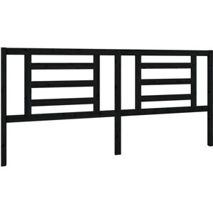 Bed Headboard Black 206x4x100 cm Solid Pine Wood Vidaxl Bed Headboard Black 206x4x100 cm Solid Pine Wood Vidaxl