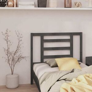 Bed Headboard Grey 106x4x100 cm Solid Wood Pine vidaXL Bed Headboard Grey 106x4x100 cm Solid Wood Pine vidaXL