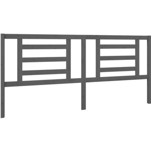 Bed Headboard Grey 206x4x100 cm Solid Pine Wood Vidaxl Bed Headboard Grey 206x4x100 cm Solid Pine Wood Vidaxl