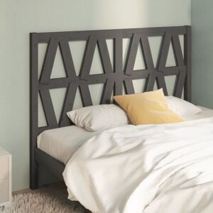 Bed Headboard Grey 126x4x100 cm Solid Wood Pine vidaXL Bed Headboard Grey 126x4x100 cm Solid Wood Pine vidaXL